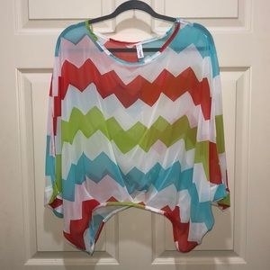 Yahada Blouse sheer multicolor, size M